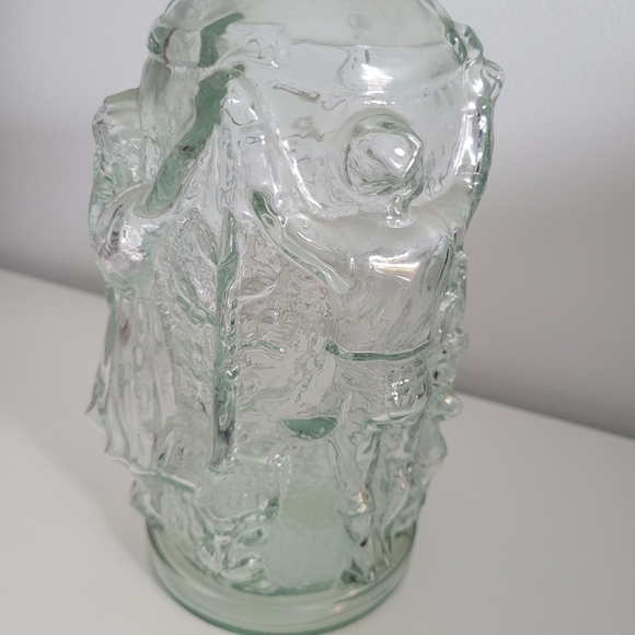 The Glass Of Spain KNOBLER - Vintage Decanter Spain Green with dancers - Picture 3 of 5